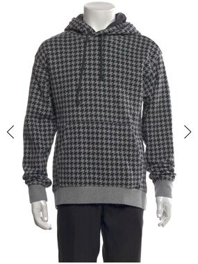 IVY PARK Black and Gray Houndstooth Pullover Hoodie - Halls of Ivy
